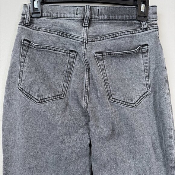 Abercrombie & Fitch Curve Love Ankle Straight High Rise Jeans Women's 4L Black - Picture 7 of 11